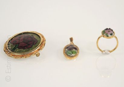 Emaux de Limoges
Lot de bijoux en émail de...