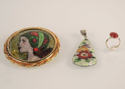 Emaux de Limoges
Lot de bijoux en émail de...