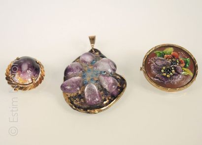Emaux de Limoges
Lot de bijoux en émail de...