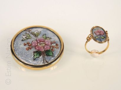 Emaux de Limoges
Lot de bijoux en émail de...