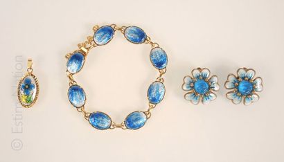 Emaux de Limoges
Lot de bijoux en émail de...