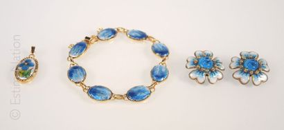Emaux de Limoges
Lot de bijoux en émail de...