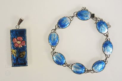 Emaux de Limoges
Lot de bijoux en émail de...
