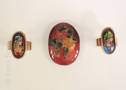 Emaux de Limoges
Lot de bijoux en émail de...