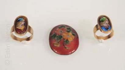 Emaux de Limoges
Lot de bijoux en émail de...