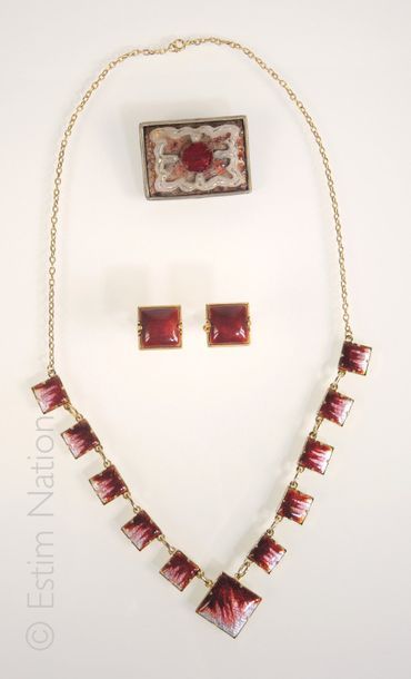 Emaux de Limoges
Lot de bijoux en émail de...