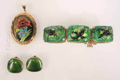 Emaux de Limoges
Lot de bijoux en émail de...