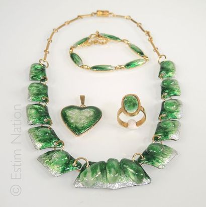 Emaux de Limoges
Lot de bijoux en émail de...