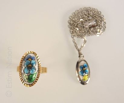 Emaux de Limoges
Lot de bijoux en émail de...
