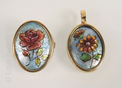 Emaux de Limoges
Lot de bijoux en émail de...