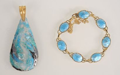 Emaux de Limoges
Lot de bijoux en émail de...