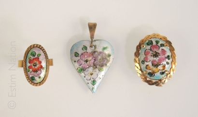 Emaux de Limoges
Lot de bijoux en émail de...