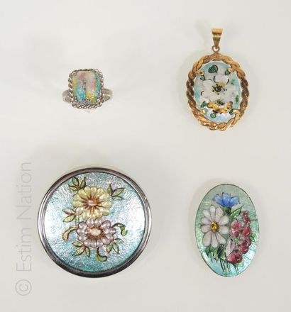 Emaux de Limoges
Lot de bijoux en émail de...
