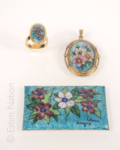 Emaux de Limoges
Lot de bijoux en émail de...