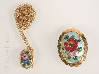 Emaux de Limoges
Lot de bijoux en émail de...