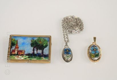 Emaux de Limoges
Lot de bijoux en émail de...