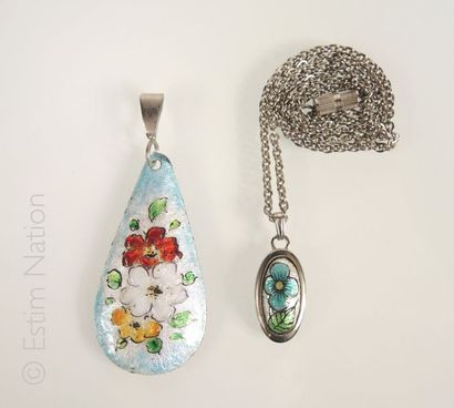 Emaux de Limoges
Lot de bijoux en émail de...