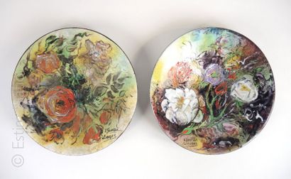 Emaux de Limoges
Lot de deux assiettes en...