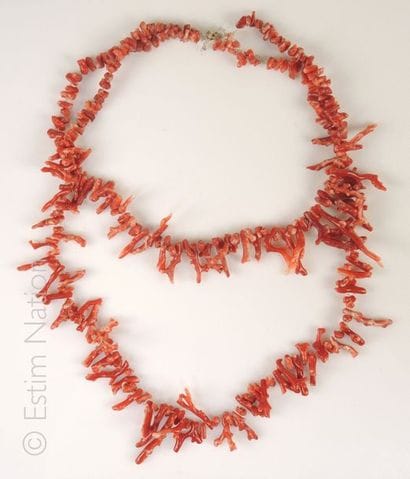 COLLIER CORAIL
Un collier en chute à deux...
