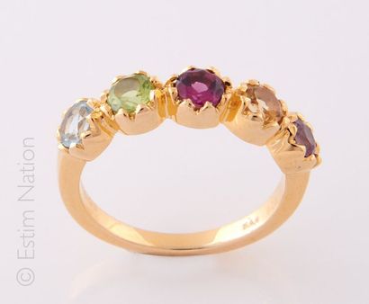 BAGUE PIERRES MULTICOLORES
Bague en argent...