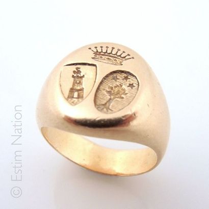 BAGUE CHEVALIERE
Bague chevalière en or jaune...