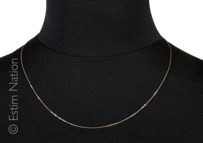 Chaîne en or jaune 18K (750/°°) maille jaseron....