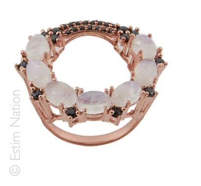 BAGUE COURONNE PIERRES DE LUNE
Bague en argent...