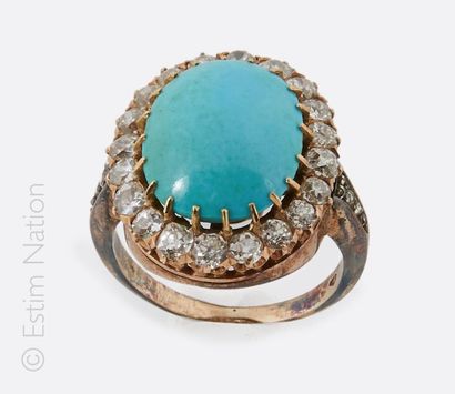 BAGUE TURQUOISE DIAMANTS - VERS 1900
Bague...