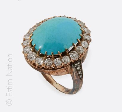 BAGUE TURQUOISE DIAMANTS - VERS 1900
Bague...