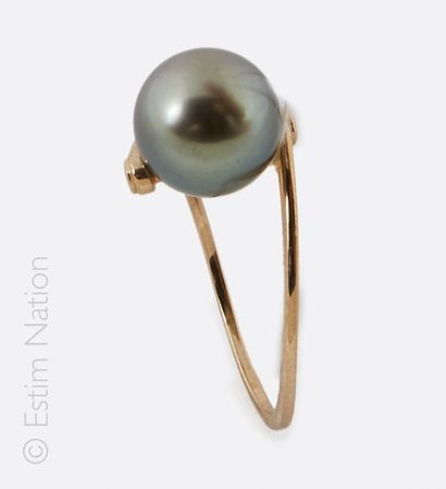 BAGUE PERLE GRISE
Bague en or jaune 9K (375/°°)...