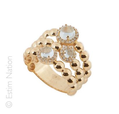 BAGUE TOPAZE DIAMANTS
Bague en argent (925/°°)...