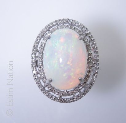 BAGUE OPALE DIAMANTS
Importante bague en...