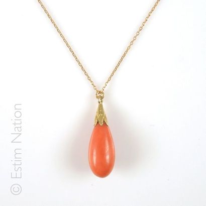 COLLIER OR ET CORAIL
Chaîne en or jaune 18ct...
