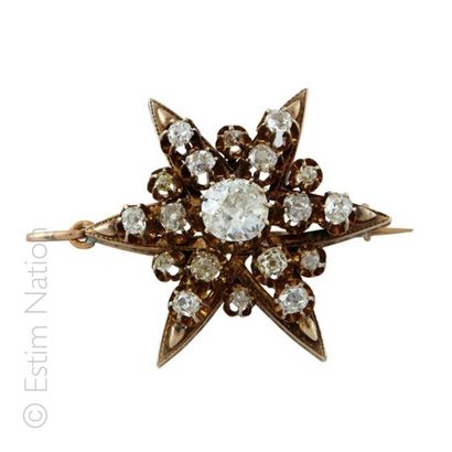 BROCHE ETOILE DIAMANTS
Broche en or jaune...