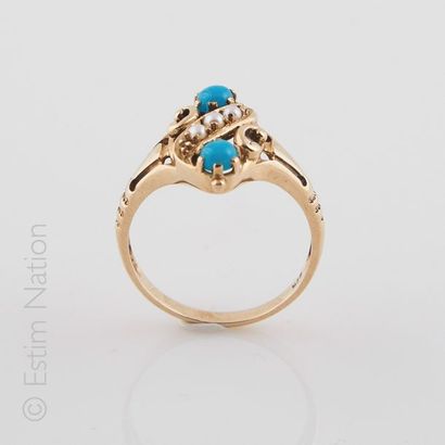 BAGUE TURQUOISE ET PERLES
Bague en or 9K...
