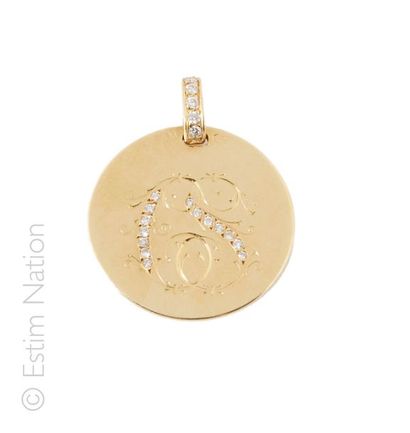 MEDAILLE OR ET DIAMANTS
Médaille ronde en...