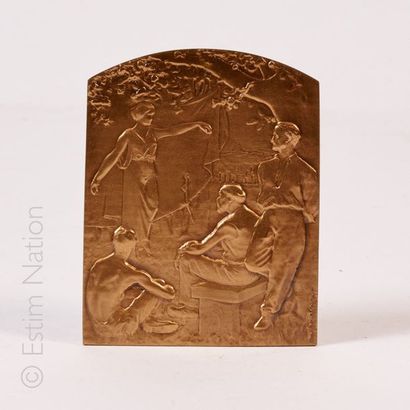 AVIATION
Plaque commémorative en bronze doré


Groupe...
