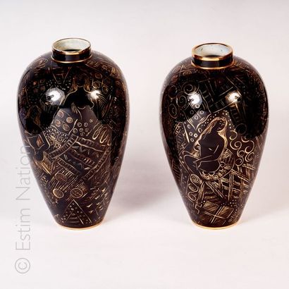 KERINA A MONACO
Paire de vases ovoïdes en...
