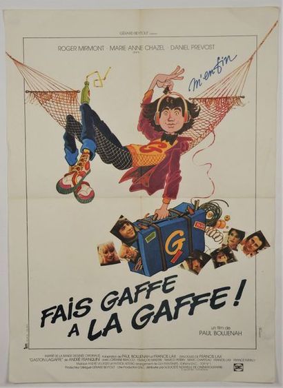 FAIS GAFFE A LAGAFFE
Affiche de cinéma. Dimensions:...