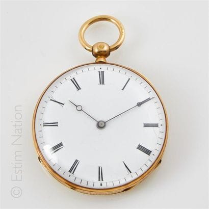 Montre de gousset en or jaune 18K (750°/00)...