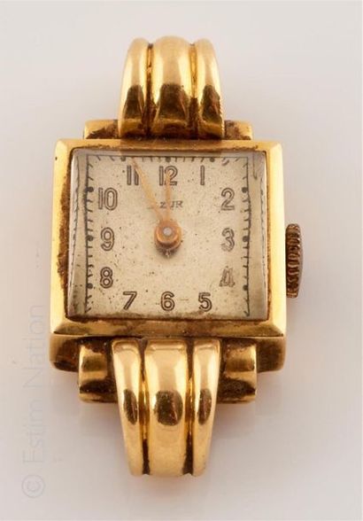 Boitier de montre en or jaune 18K (750/°°)...