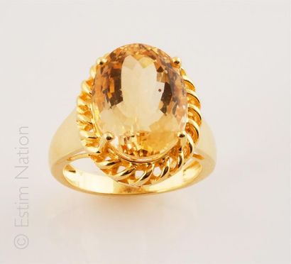 BAGUE CITRINE
Bague en argent (925/°°) doré...