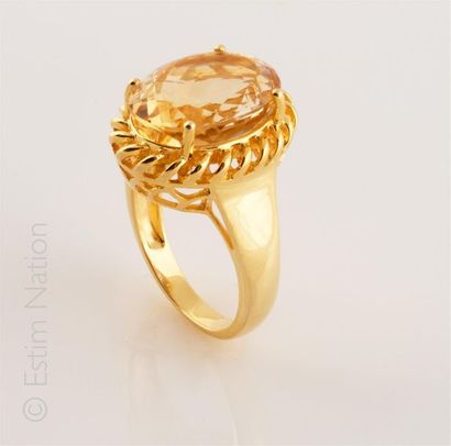 BAGUE CITRINE
Bague en argent (925/°°) doré...