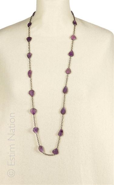 SAUTOIR AMETHYSTES
Sautoir en argent (925/°°)...