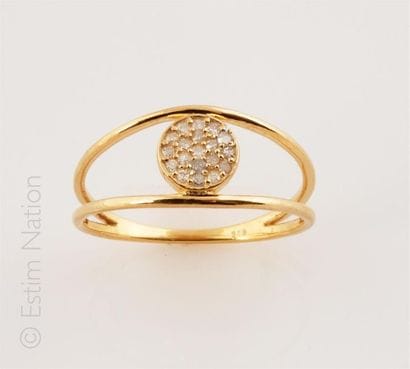 BAGUE DIAMANTS
Bague en argent (925/°°) doré...