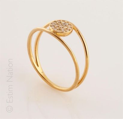BAGUE DIAMANTS
Bague en argent (925/°°) doré...