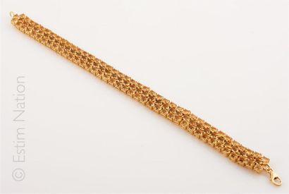 BRACELET CITRINES 
Bracelet articulé en argent...