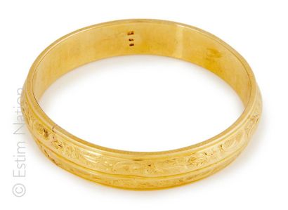 Bracelet jonc en or jaune 14K (585/°°) à...