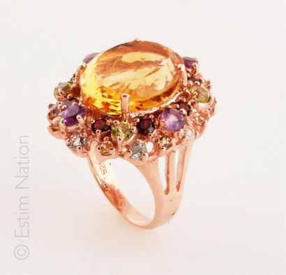 BAGUE CITRINE AMETHYSTE PERIDOT 
Bague en...