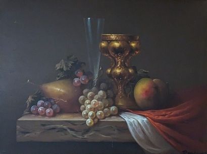 Jozsef MOLNAR (né en 1939)
Ciboire et grappes...